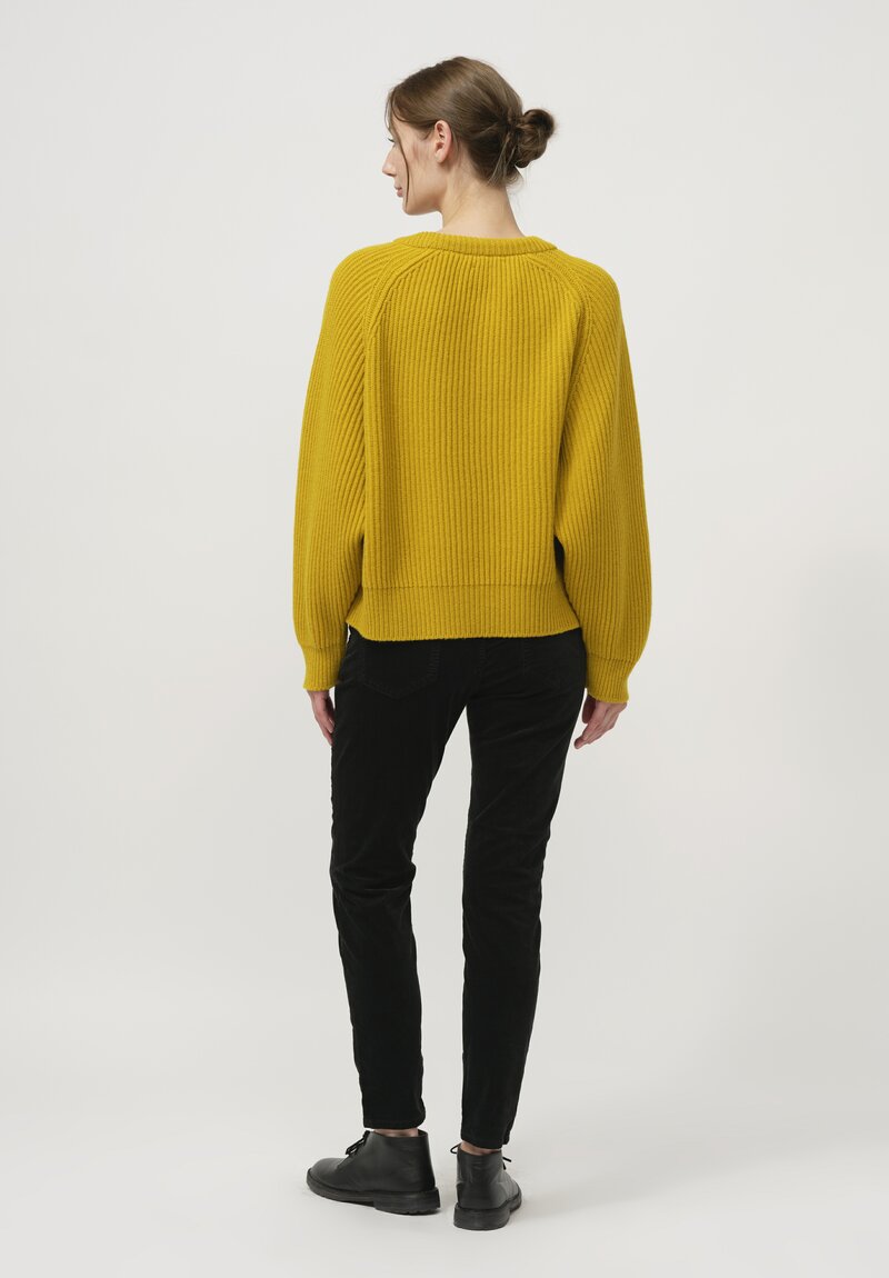 Begg x Co Cashmere Kita Sweater in Turmeric Yellow	