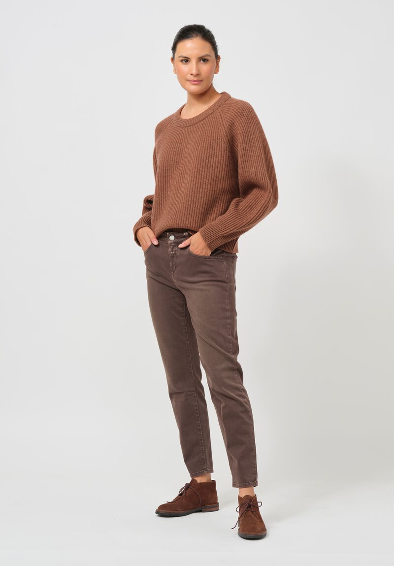 Begg x Co Cashmere Kita Sweater in Hazelnut Brown	