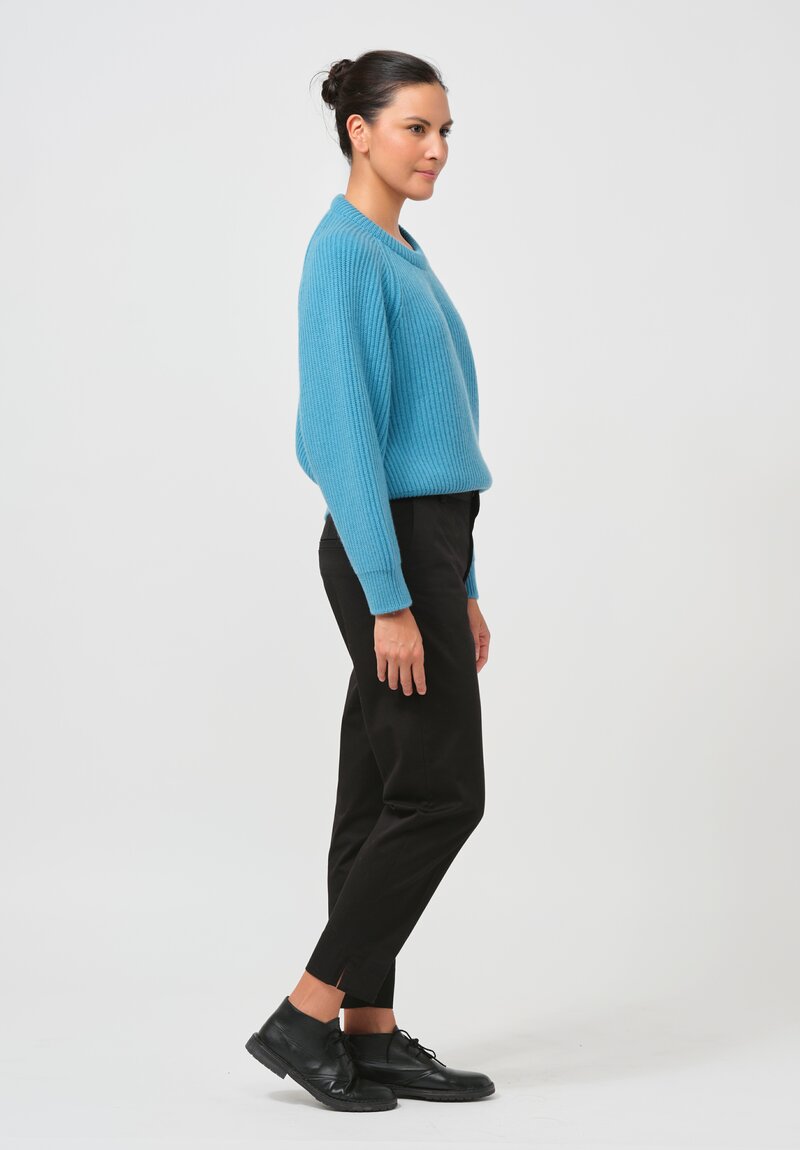 Begg x Co Cashmere Kita Sweater in Hamman Blue	