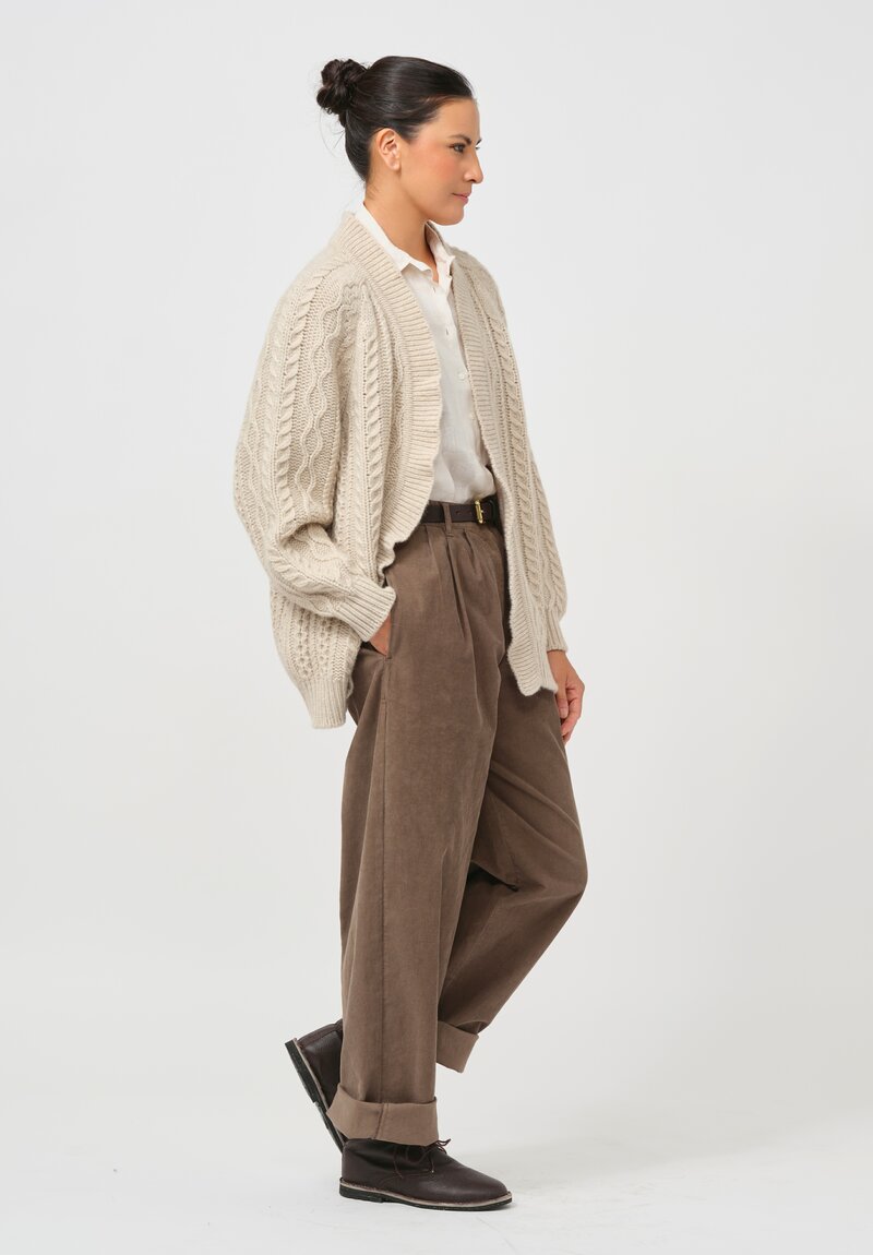 Begg x Co Cashmere Omono Cardigan in Light Natural	