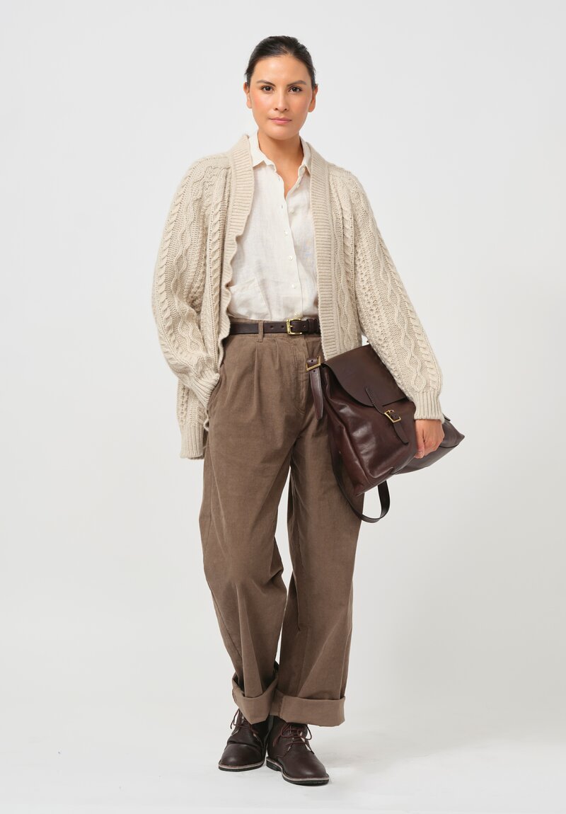 Begg x Co Cashmere Omono Cardigan in Light Natural	