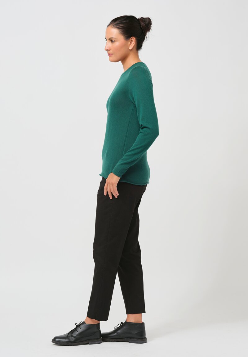 Begg x Co Cashmere Knit Refine Top in Deep Green	