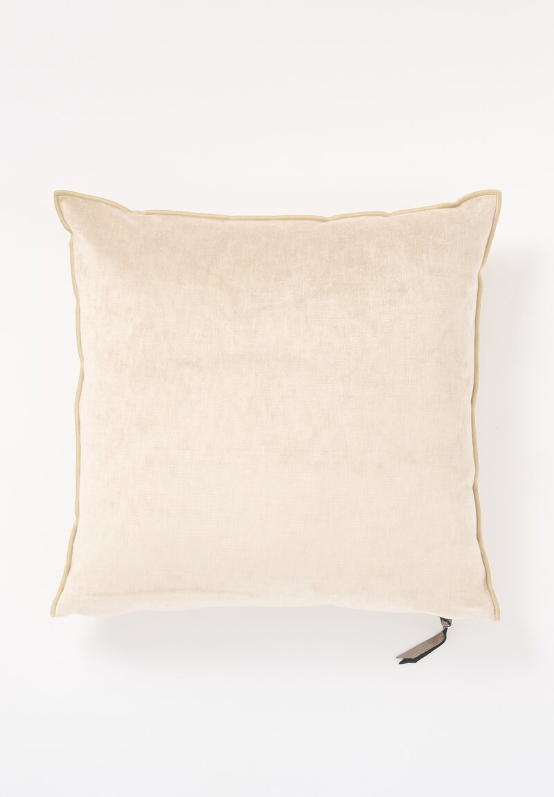 Maison de Vacances Royal Velvet Square Pillow in Nude	