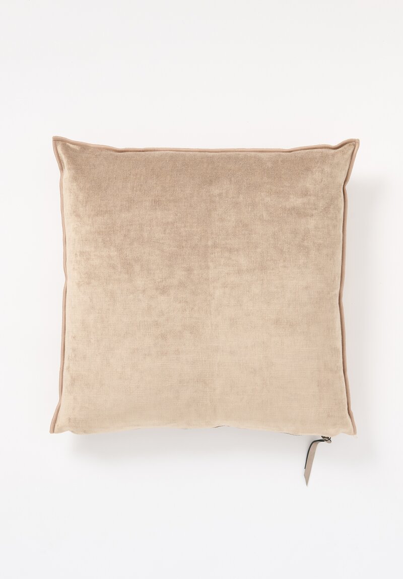 Maison de Vacances Royal Velvet Square Pillow in Terracotta Pink	