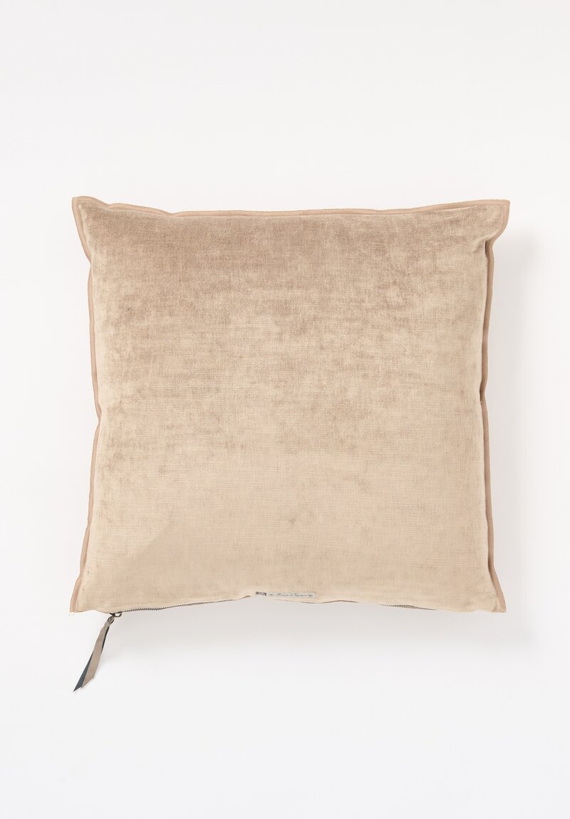 Maison de Vacances Royal Velvet Square Pillow in Terracotta Pink	