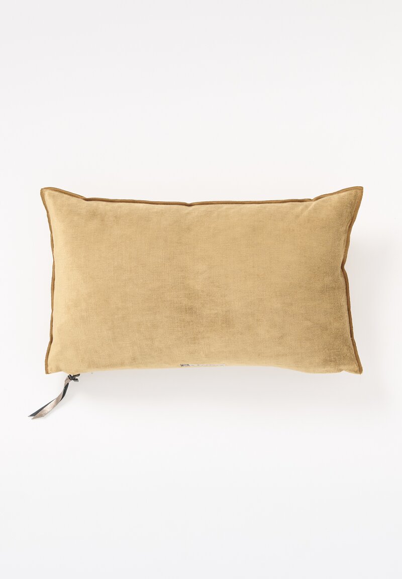 Maison de Vacances Small Rectangle Royal Velvet Pillow in Havane	