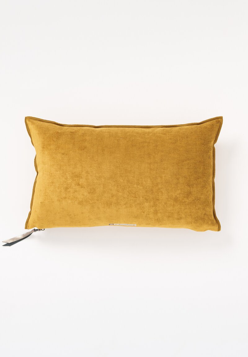 Maison de Vacances Small Rectangle Royal Velvet Pillow in Ambre	