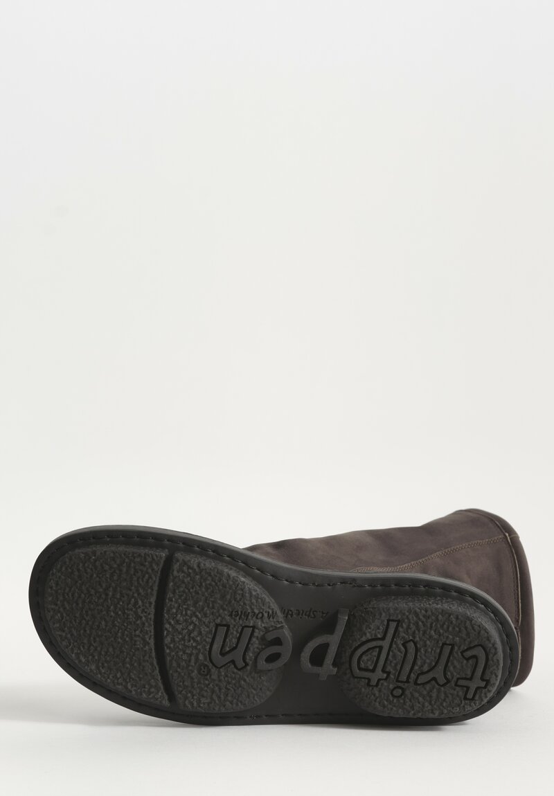 Trippen Wax-Finish Bomb Bootie in Espresso Brown	