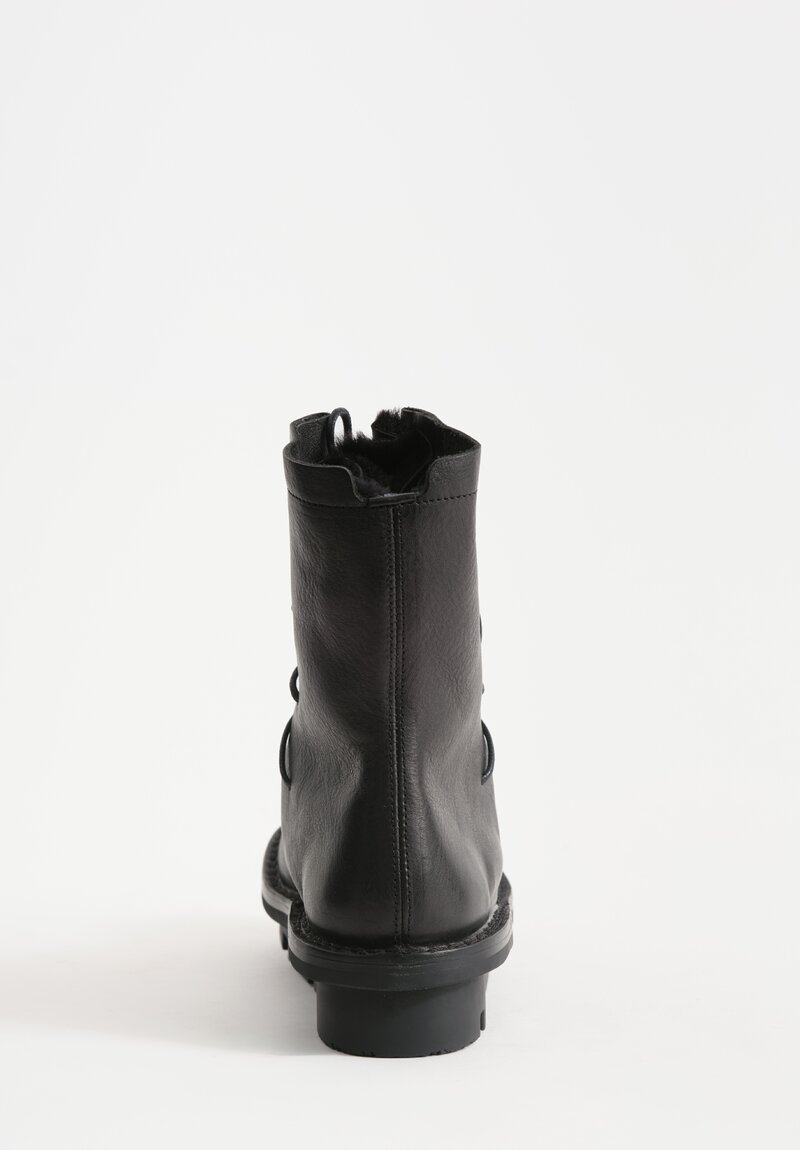 Trippen Sheepskin-Lined Curtain Boots in Black	