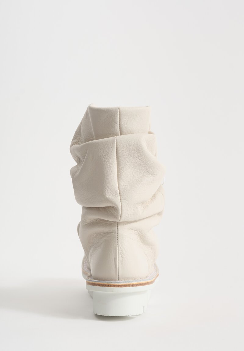 Trippen Sheepskin-Lined Pressure Boot in Avorio White	