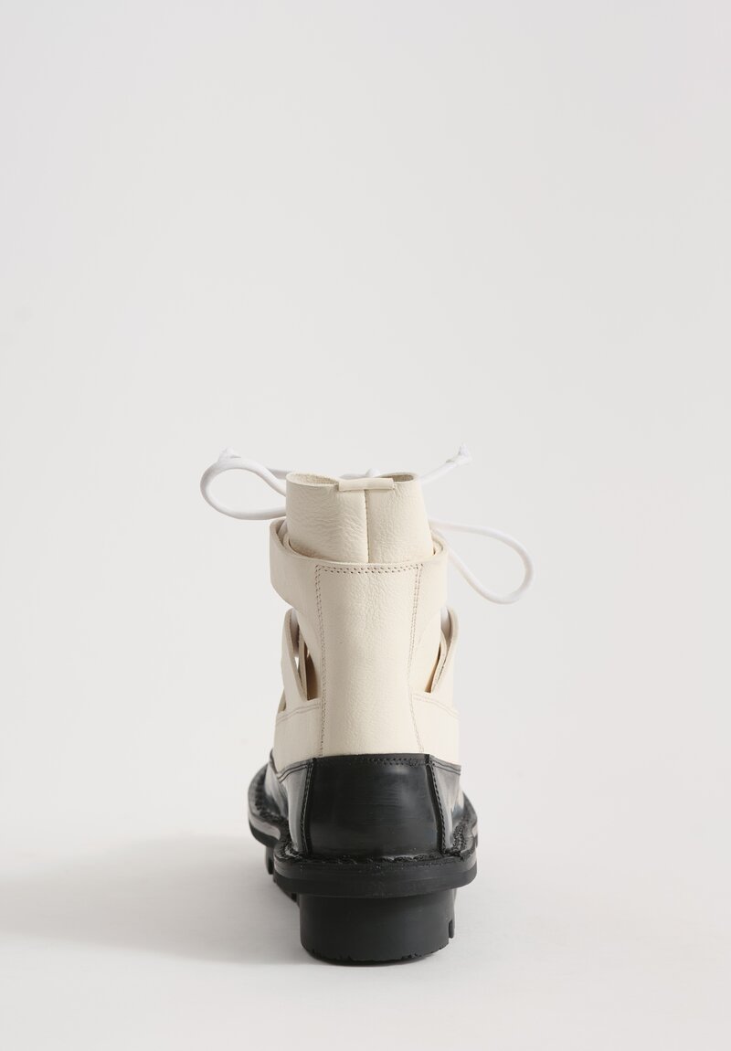 Trippen Lace Up Proof Boot in Black & White	