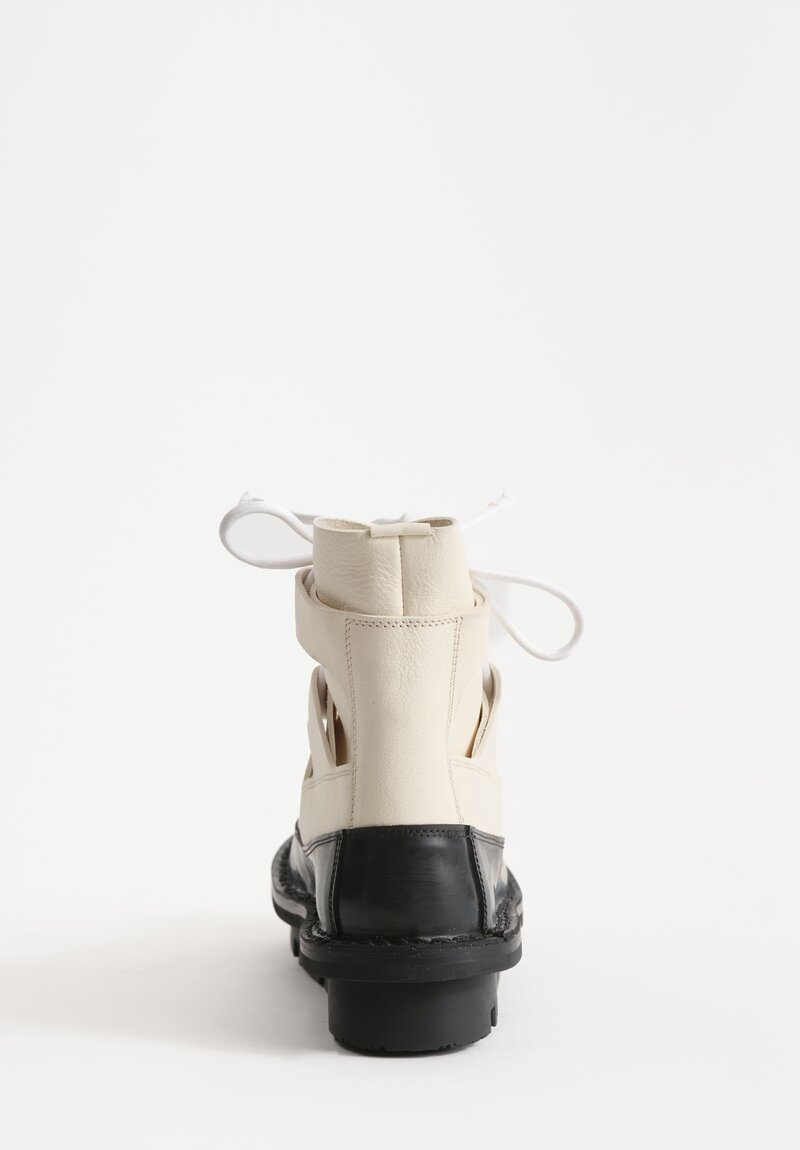 Trippen Lace Up Proof Boot in Black & White	