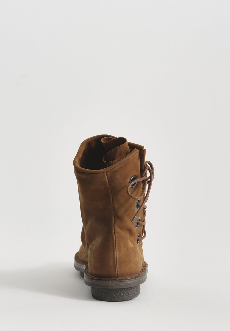 Trippen Nubuck Leather Tramp Bootie in Cuoio Brown	