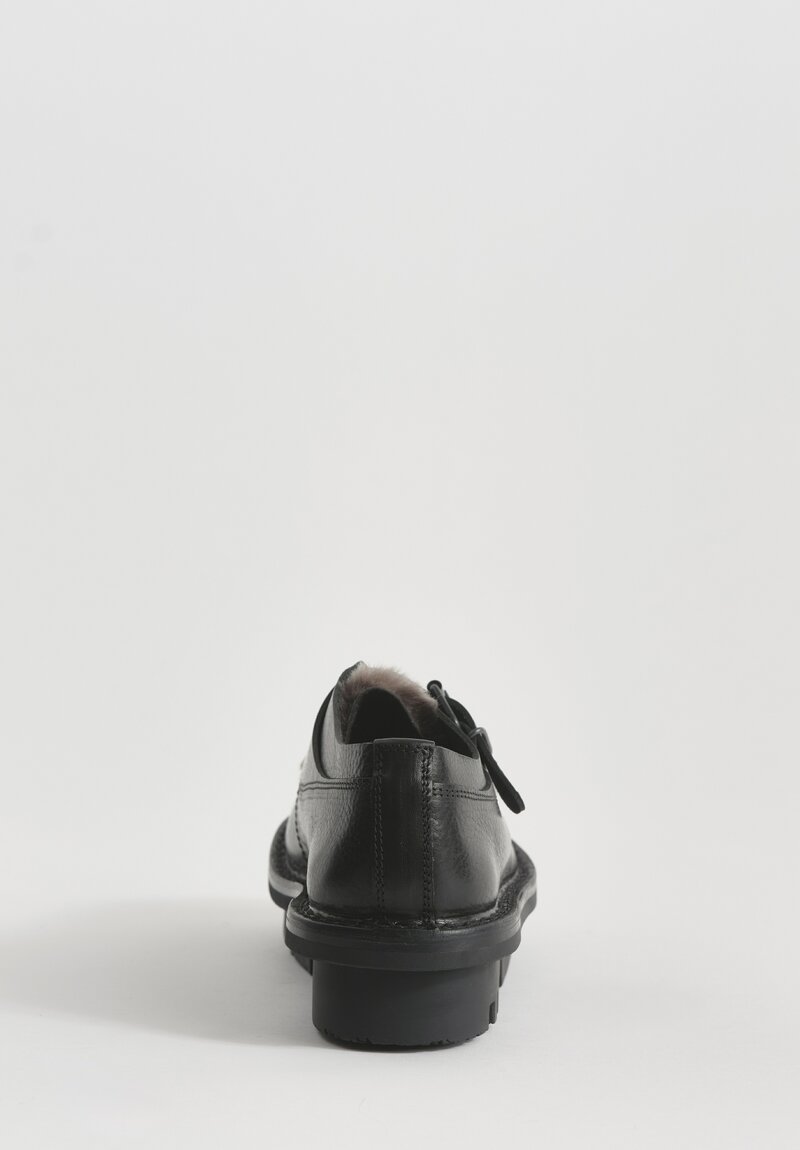 Trippen Sheepskin-Lined Transform Shoe in Steel & Black	