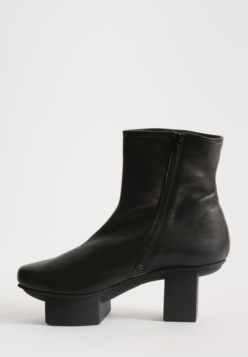 Trippen Leather Spike Boots in Black	