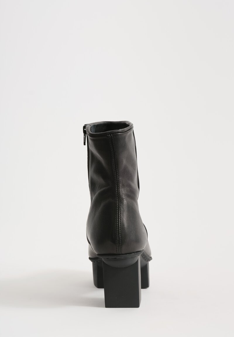 Trippen Leather Spike Boots in Black	