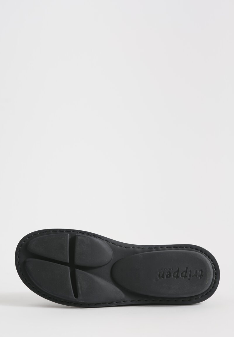 Trippen Leather Braut Flat in Black	