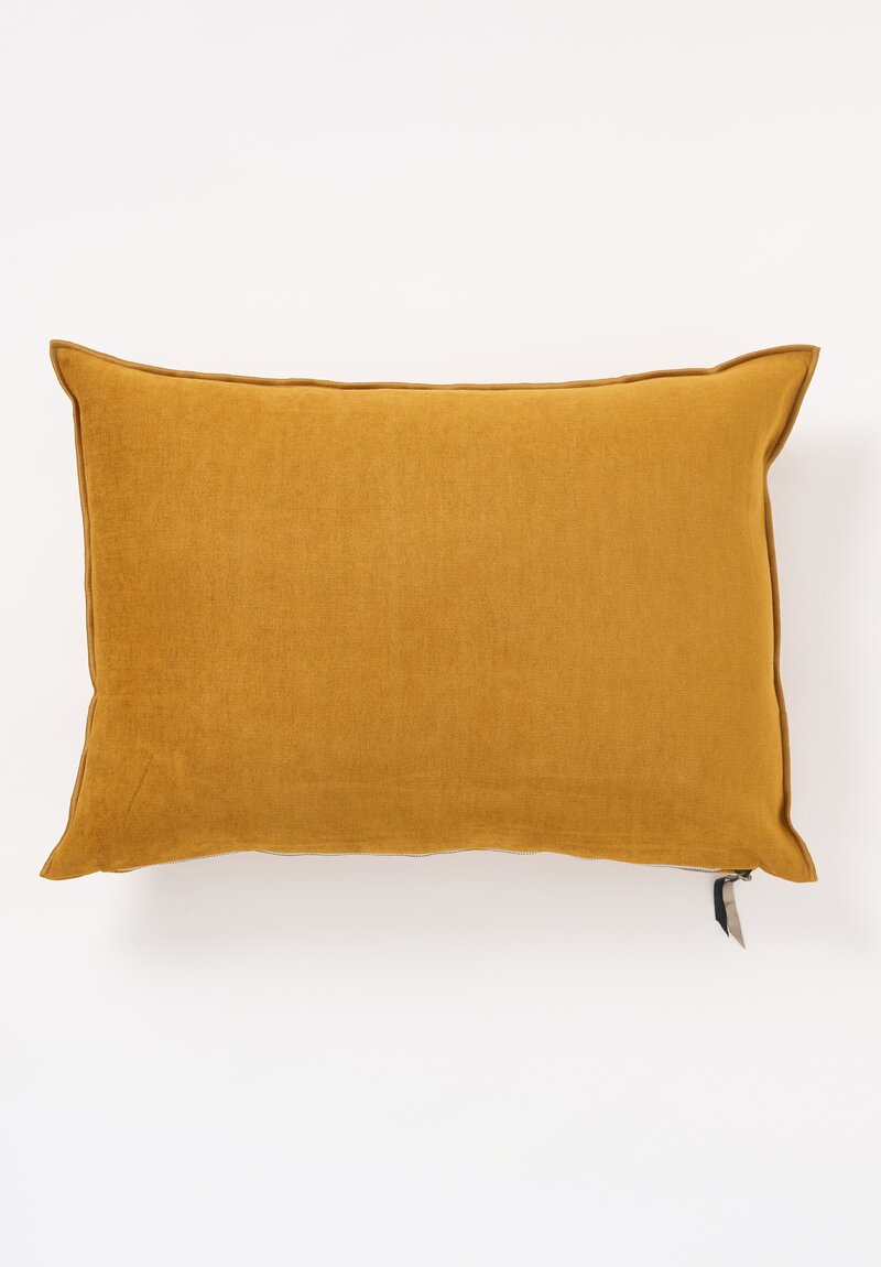 Maison de Vacances Large Soft Washed Chenille Pillow in Ambre	