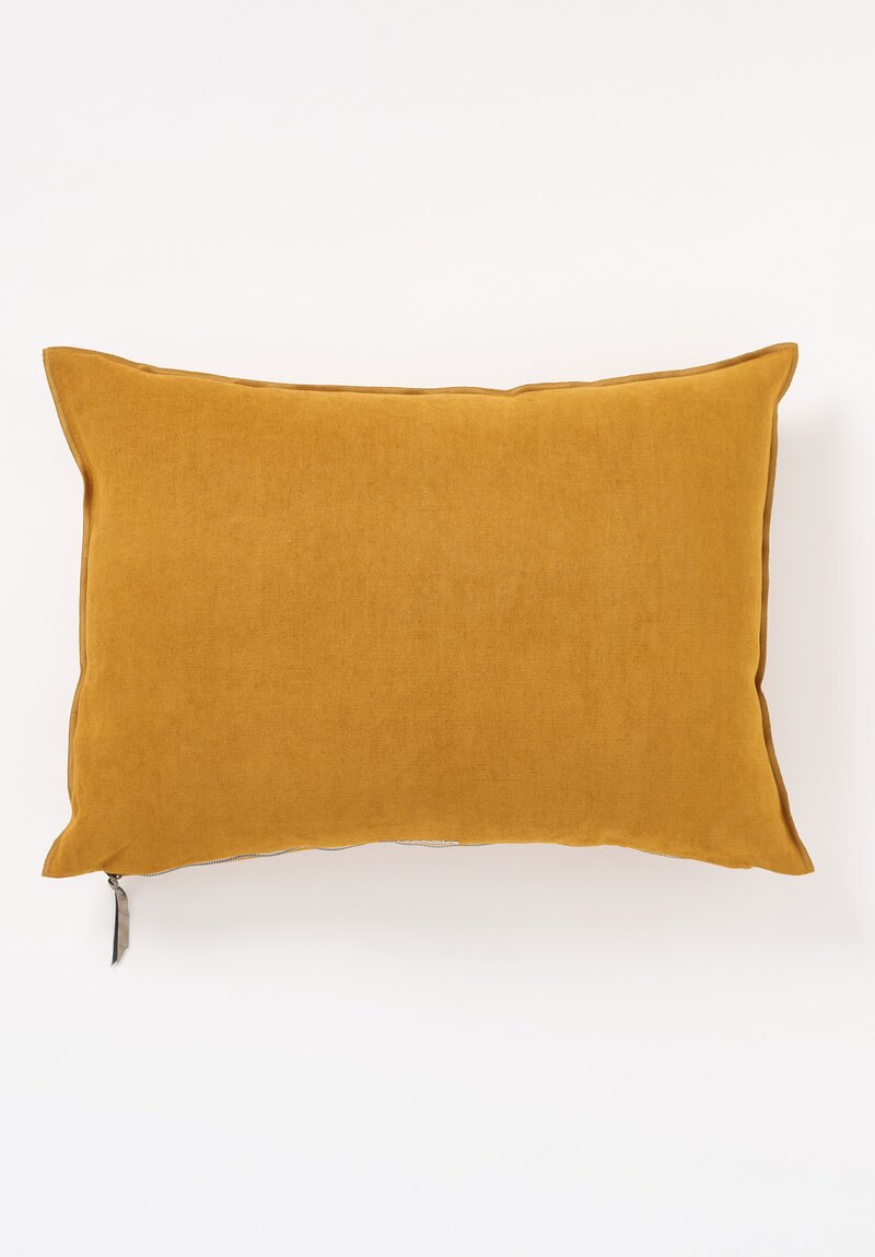 Maison de Vacances Large Soft Washed Chenille Pillow in Ambre	