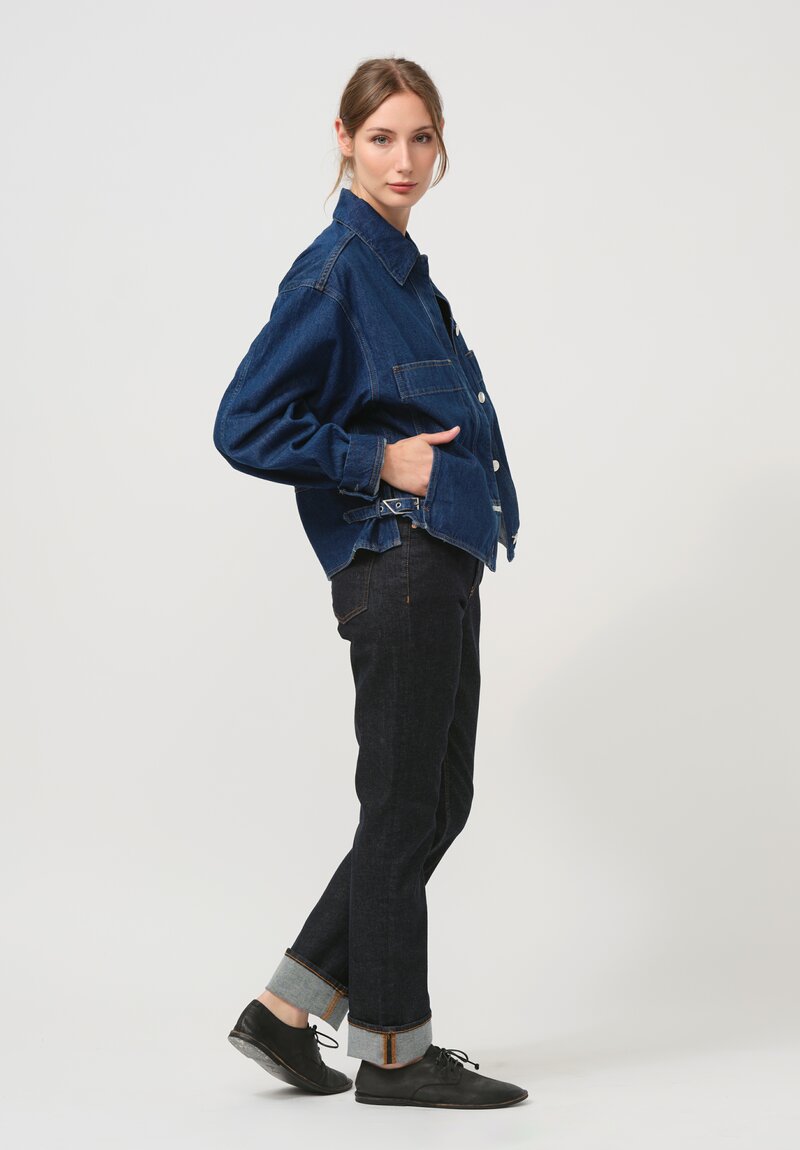 Closed Cotton Heritage Worker Jacket in Dark Blue	