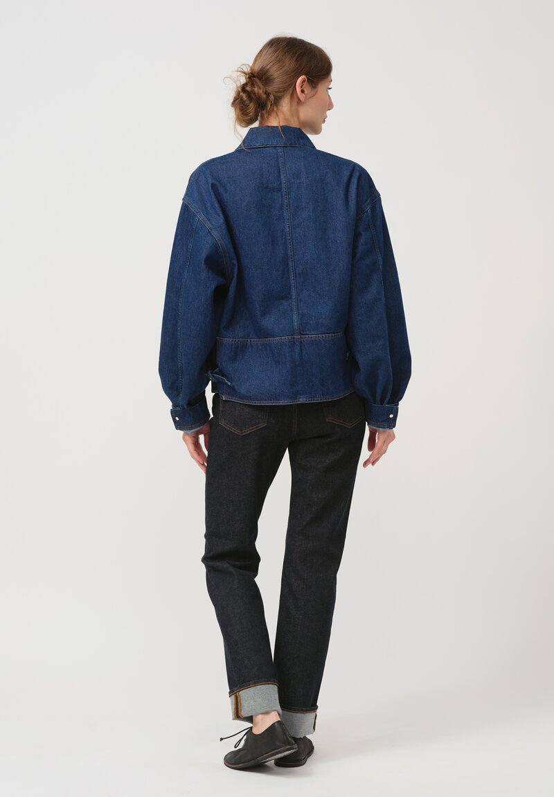 Closed Cotton Heritage Worker Jacket in Dark Blue	