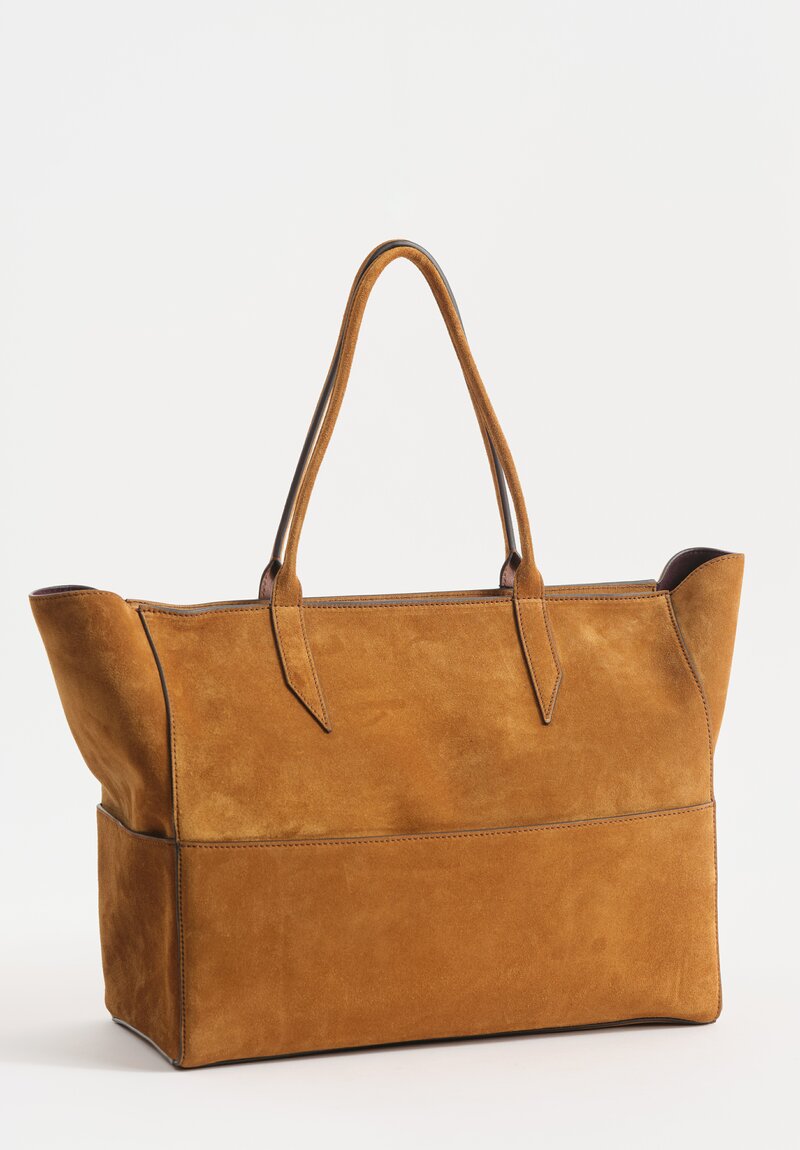 Metier Suede Incognito Small Cabas Tote in Marrakech Brown	