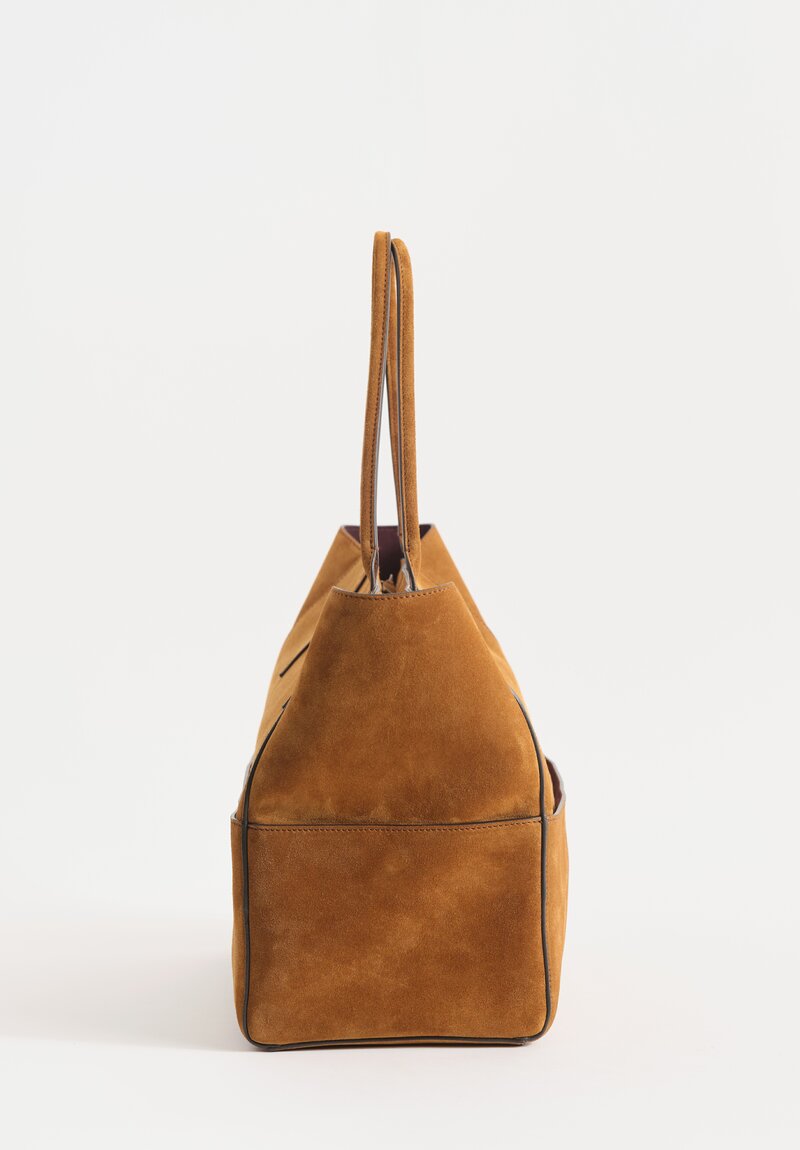 Metier Suede Incognito Small Cabas Tote in Marrakech Brown	