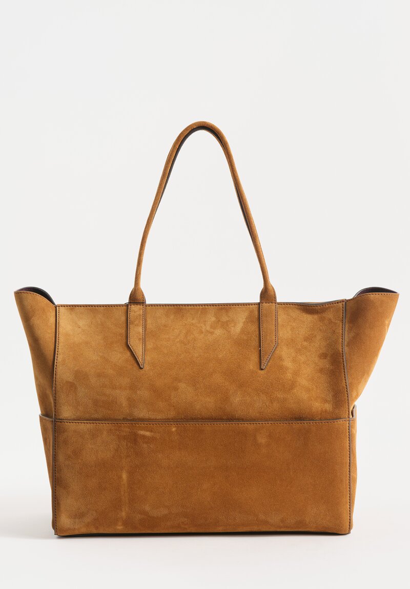 Metier Suede Incognito Small Cabas Tote in Marrakech Brown	