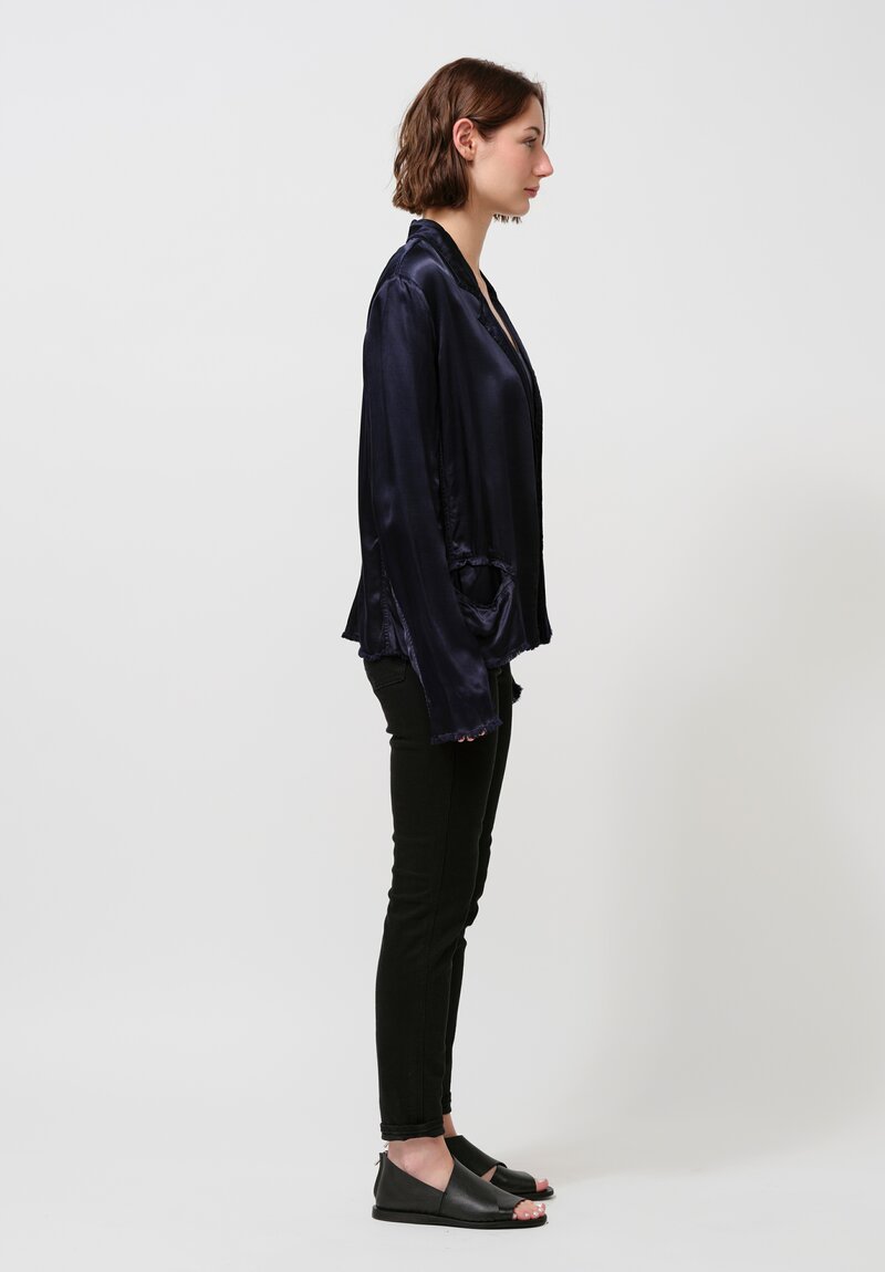 Jaga Satin Roma Jacket in Navy Blue