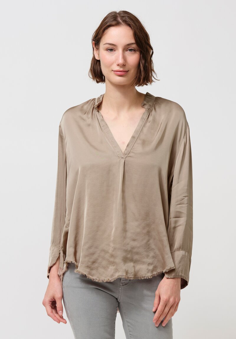 Jaga Satin Sofia Top in Shiitake