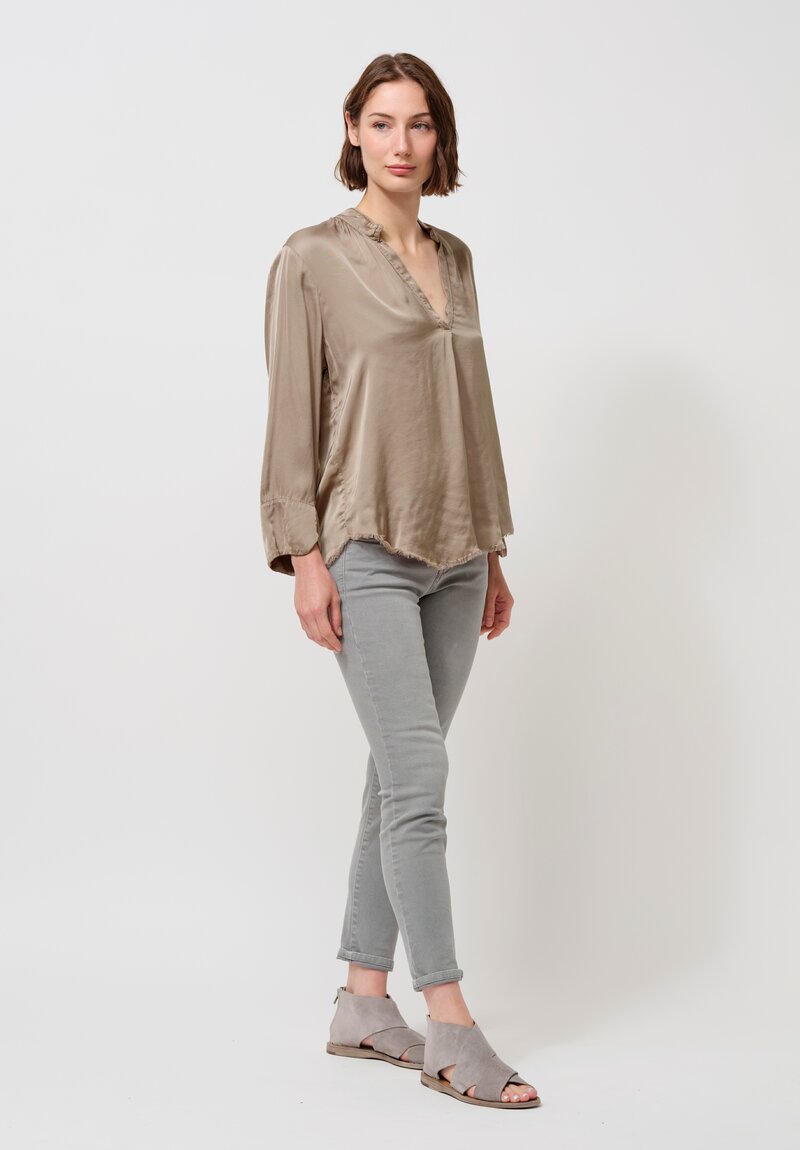 Jaga Satin Sofia Top in Shiitake