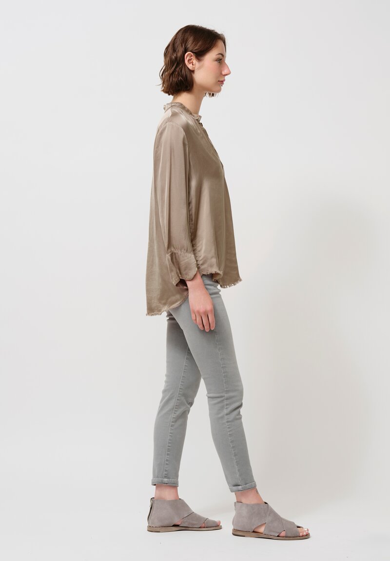 Jaga Satin Sofia Top in Shiitake