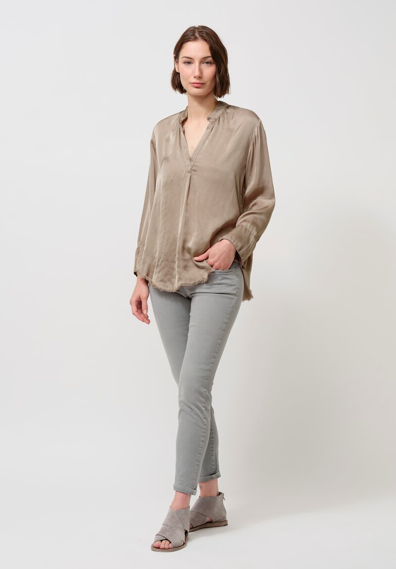 Jaga Satin Sofia Top in Shiitake