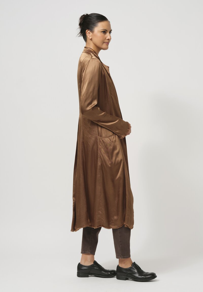 Jaga Cocktail Length Monaco Coat in Caramel Brown	