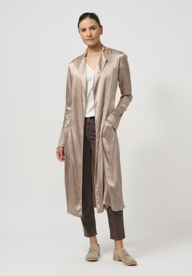 Jaga Cocktail Length Monaco Coat in Shiitake Natural	