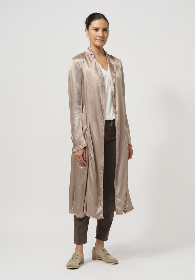 Jaga Cocktail Length Monaco Coat in Shiitake Natural	