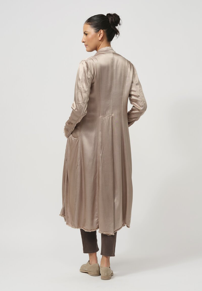 Jaga Cocktail Length Monaco Coat in Shiitake Natural	