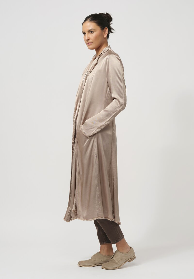 Jaga Cocktail Length Monaco Coat in Shiitake Natural	