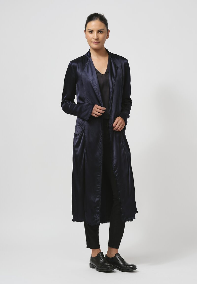 Jaga Cocktail Length Monaco Coat in Navy Blue	