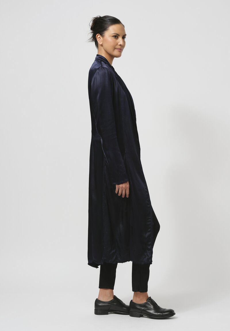 Jaga Cocktail Length Monaco Coat in Navy Blue	