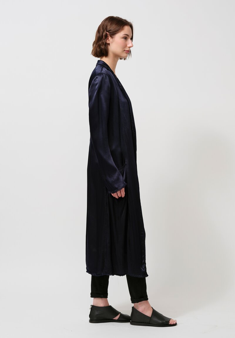 Jaga Cocktail Length Monaco Coat in Navy Blue