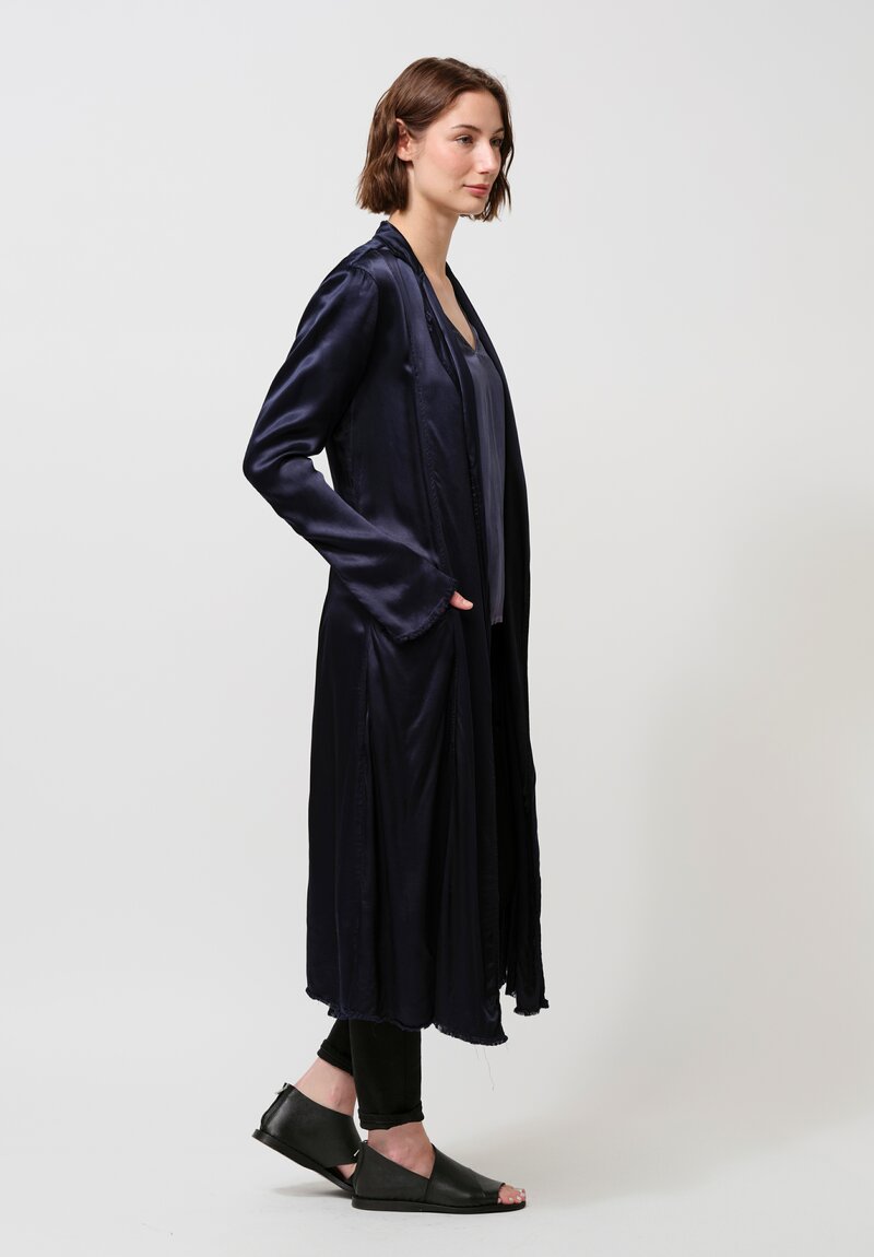 Jaga Cocktail Length Monaco Coat in Navy Blue