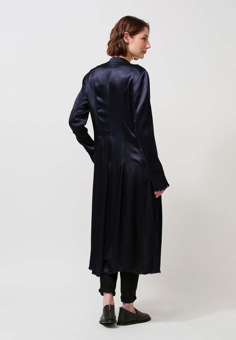 Jaga Cocktail Length Monaco Coat in Navy Blue