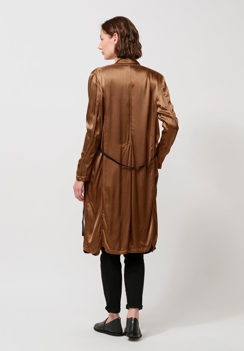 Jaga Belted Satin Ali Duster in Caramel