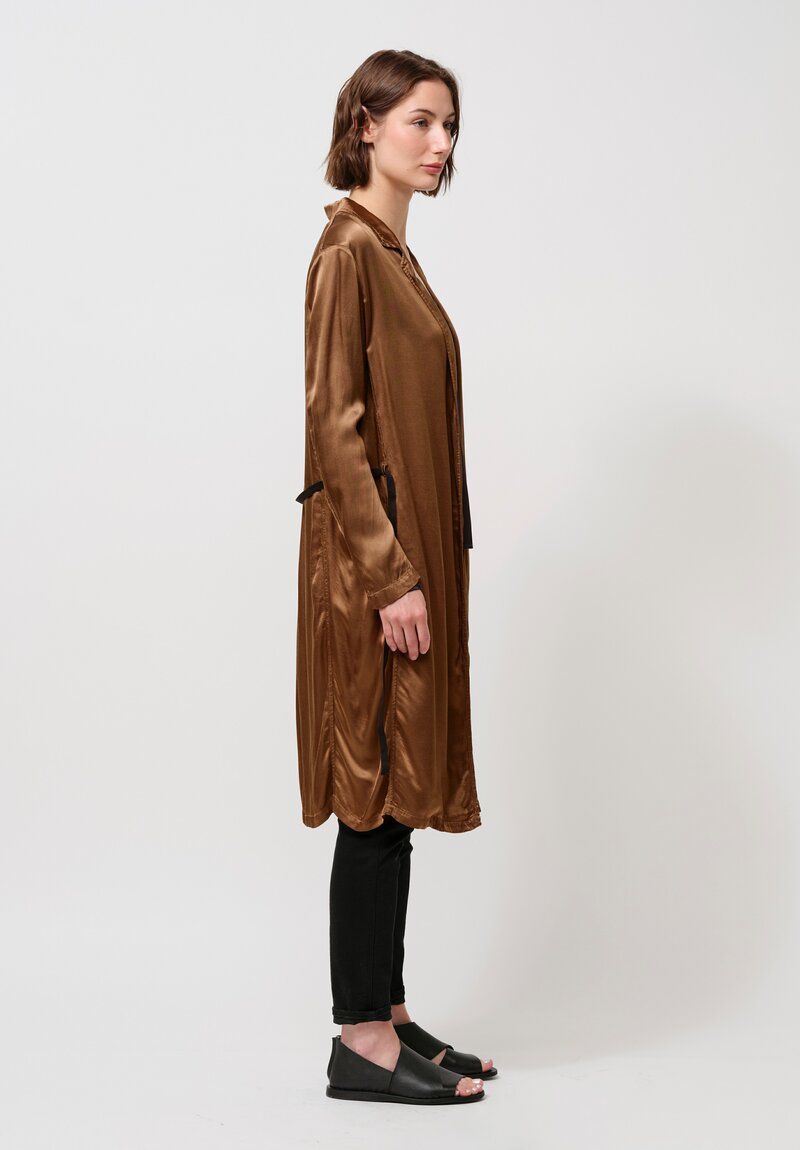 Jaga Belted Satin Ali Duster in Caramel