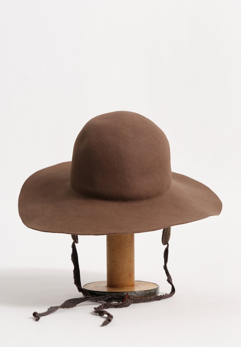 Horisaki Design and Handel Easy Burnt Rabbit Soft Wide Brim Hat