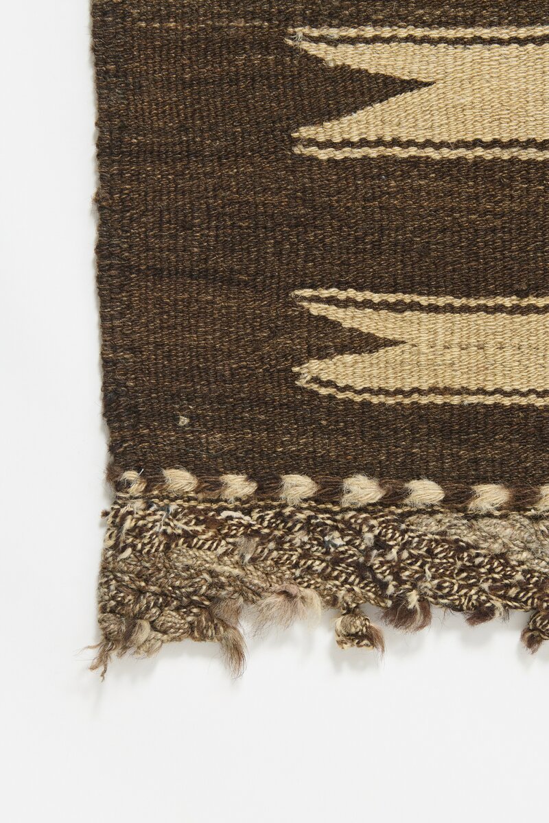 Vintage 19th Century Striped Shahsevan Kilim in Cream & Brown	