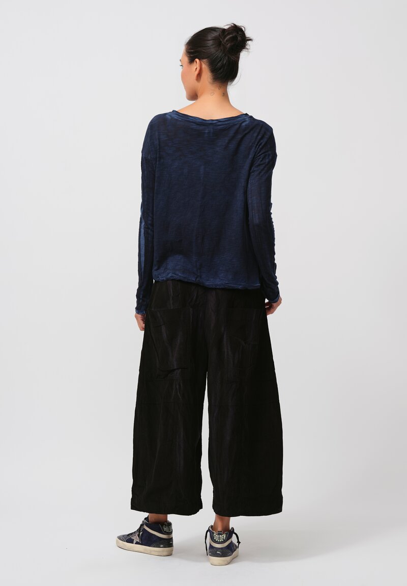 Gilda Midani Cotton Corduroy Egg Pants in Marble Black	