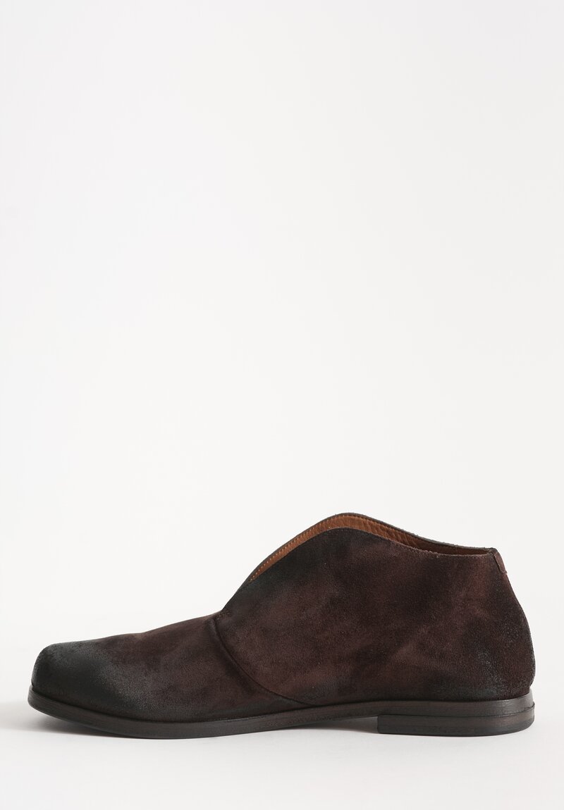 Marsell Suede Listello Slip-On in Dark Brown