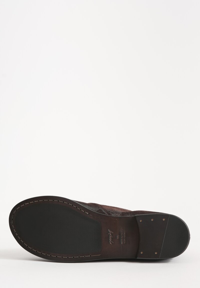 Marsell Suede Listello Slip-On in Dark Brown